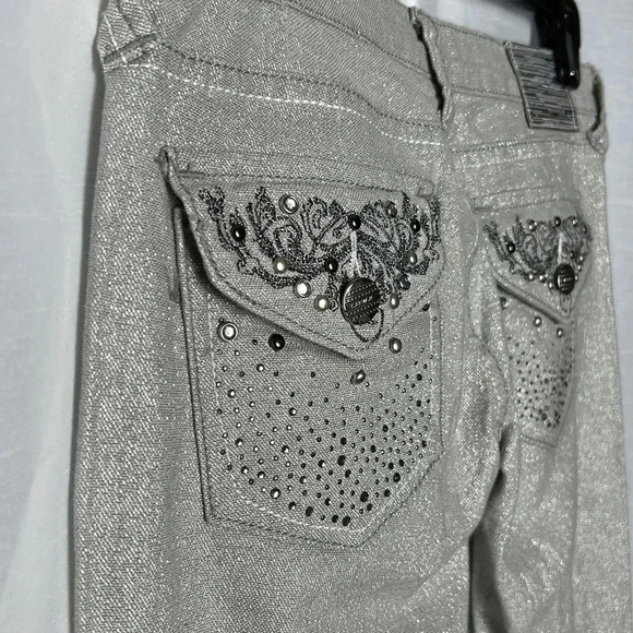 RARE VTG NWT SILVER SALVAGE LOW RISE  ,SKINNY SHINY women s jeans size 4,6 & 10 - Picture 1 of 15